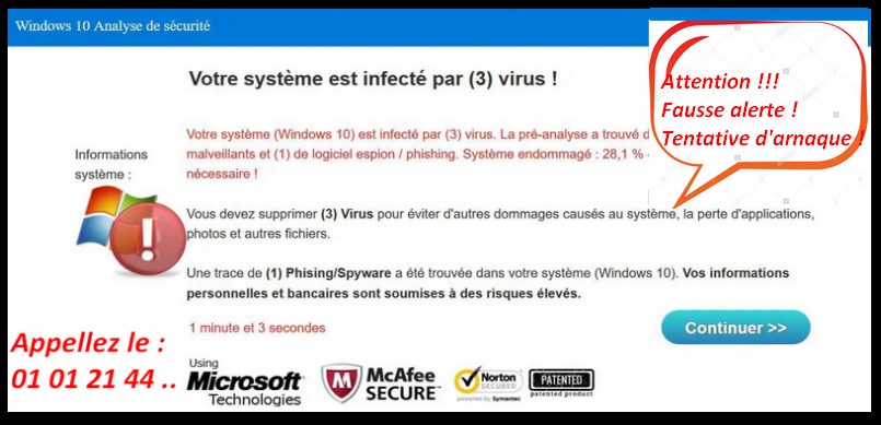 virus fausse alerte - informatique13 Paris