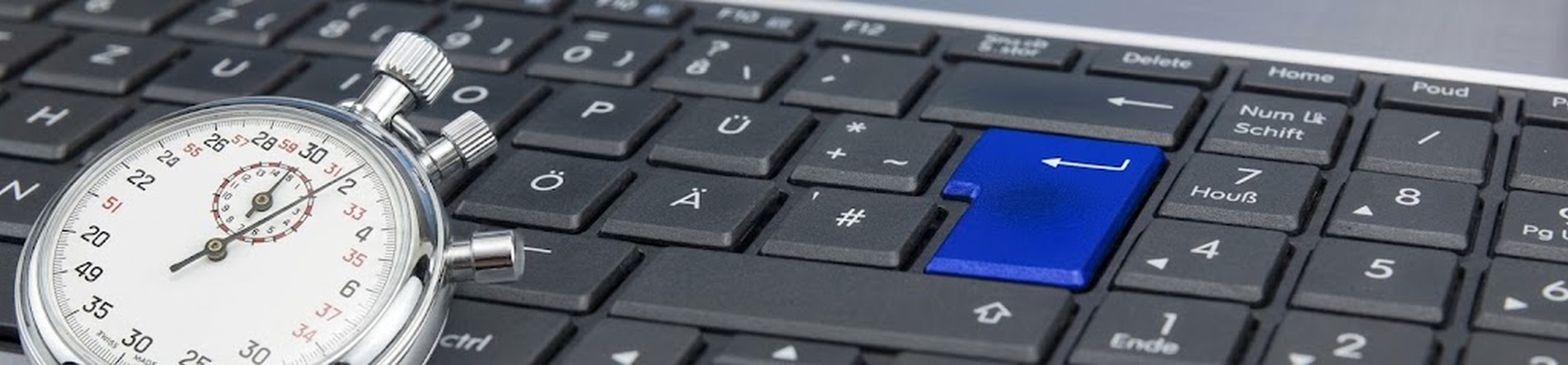 clavier et chronomètre